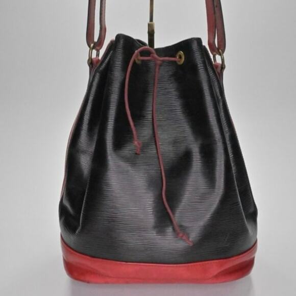 Louis Vuitton Vintage Black Red Epi Leather Noe Bucket Bag 1995 - Picture 1 of 16